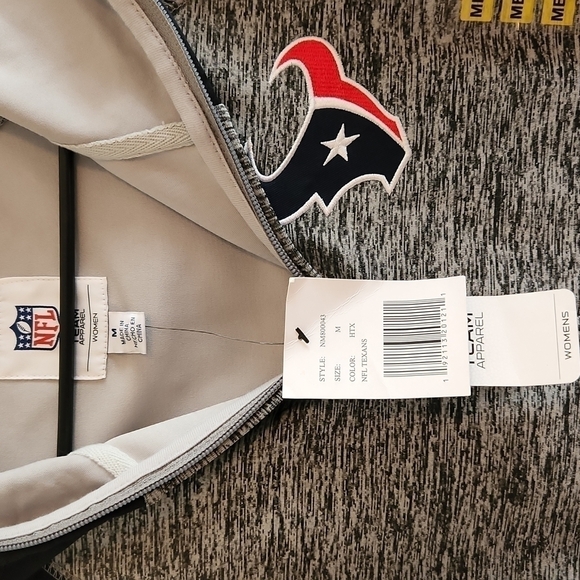 HOUSTON TEXANS Gray Zipper Up Jacket - Picture 2 of 3